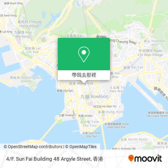 4 / F. Sun Fai Building 48 Argyle Street地圖