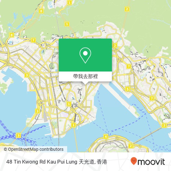 48 Tin Kwong Rd Kau Pui Lung 天光道地圖