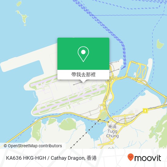 KA636 HKG-HGH / Cathay Dragon地圖