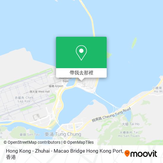Hong Kong - Zhuhai - Macao Bridge Hong Kong Port地圖