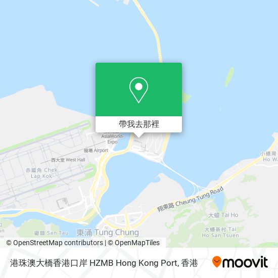 港珠澳大橋香港口岸 HZMB Hong Kong Port地圖