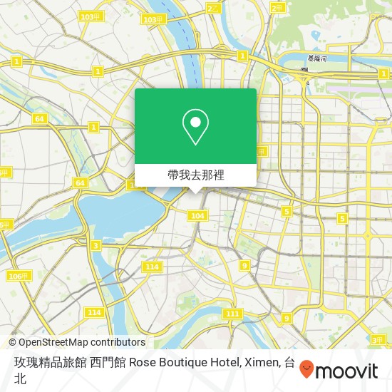 玫瑰精品旅館 西門館 Rose Boutique Hotel, Ximen地圖