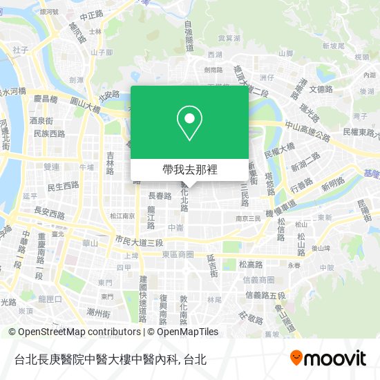 台北長庚醫院中醫大樓中醫內科地圖