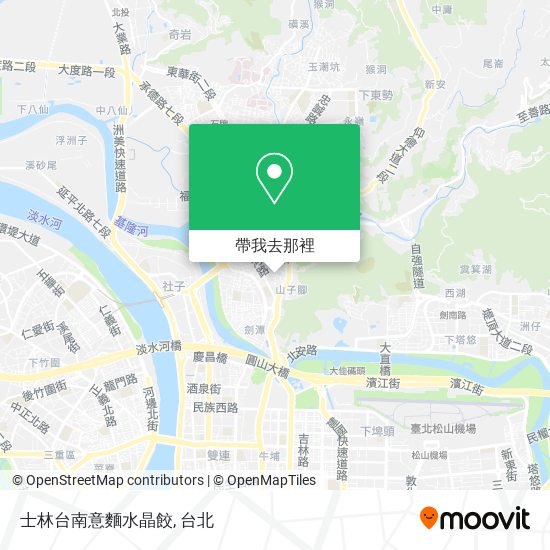 士林台南意麵水晶餃地圖