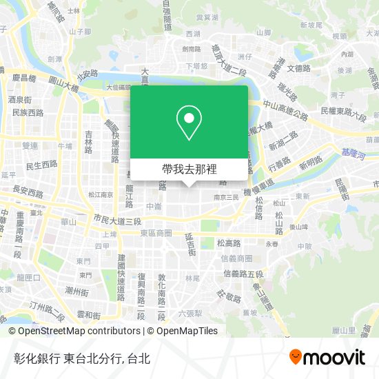 彰化銀行 東台北分行地圖