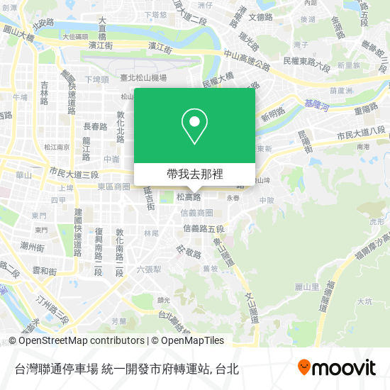 台灣聯通停車場 統一開發市府轉運站地圖