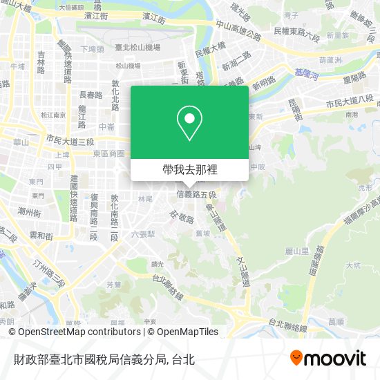 財政部臺北市國稅局信義分局地圖