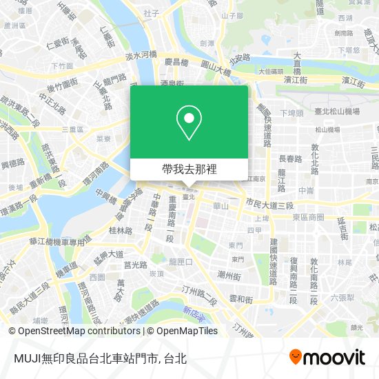 MUJI無印良品台北車站門市地圖