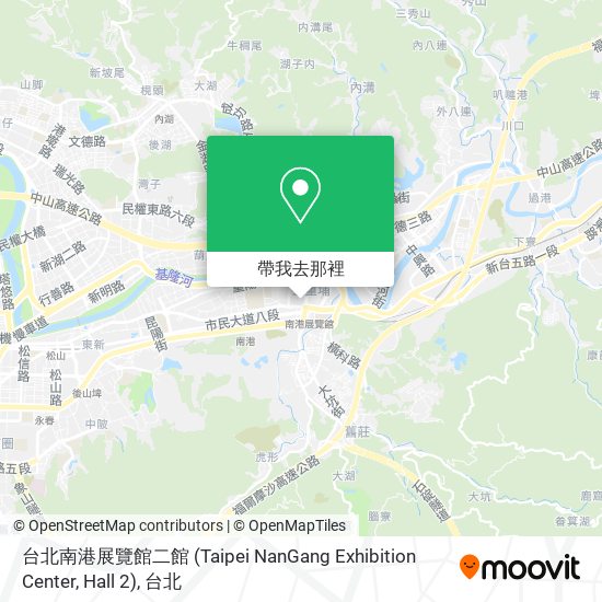 台北南港展覽館二館 (Taipei NanGang Exhibition Center, Hall 2)地圖