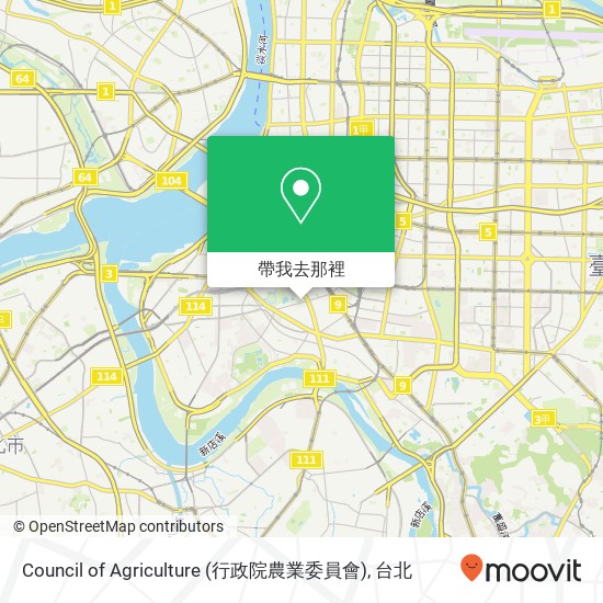 Council of Agriculture (行政院農業委員會)地圖
