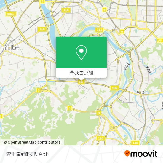 雲川泰緬料理地圖