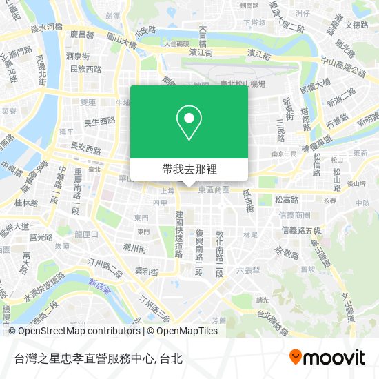 台灣之星忠孝直營服務中心地圖