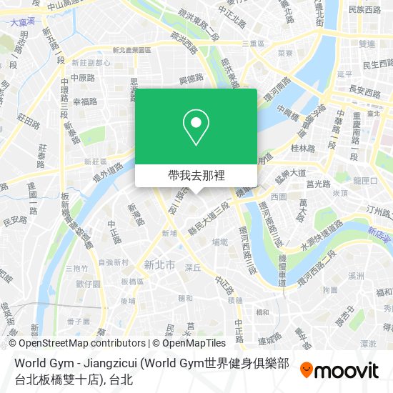 World Gym - Jiangzicui (World Gym世界健身俱樂部 台北板橋雙十店)地圖