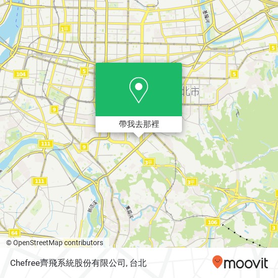 Chefree齊飛系統股份有限公司地圖