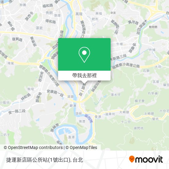 捷運新店區公所站(1號出口)地圖
