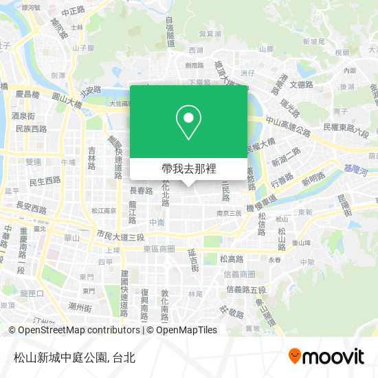 松山新城中庭公園地圖