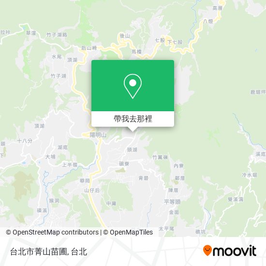 台北市菁山苗圃地圖