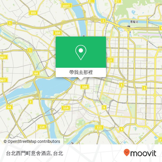 台北西門町意舍酒店地圖