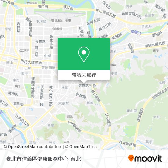 臺北市信義區健康服務中心地圖