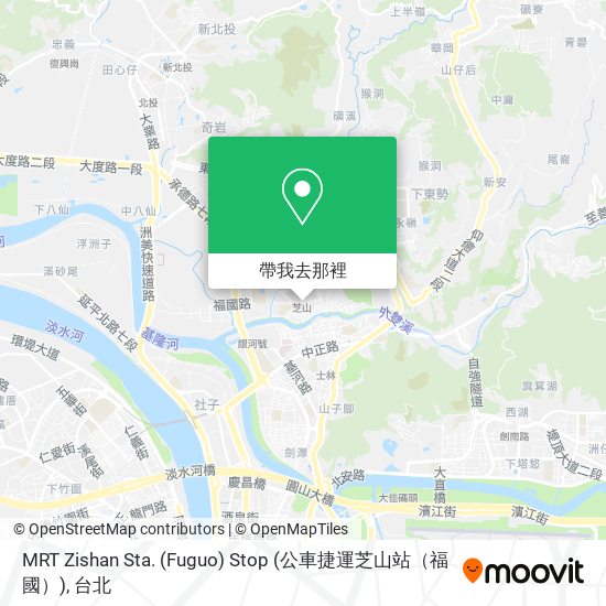 MRT Zishan Sta. (Fuguo) Stop (公車捷運芝山站（福國）)地圖