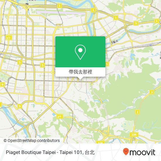 Piaget Boutique Taipei - Taipei 101地圖