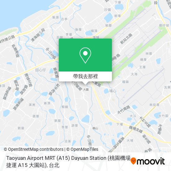 Taoyuan Airport MRT (A15) Dayuan Station (桃園機場捷運 A15 大園站)地圖