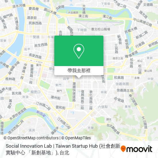 Social Innovation Lab | Taiwan Startup Hub (社會創新實驗中心 「新創基地」)地圖