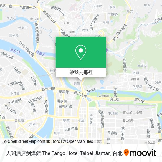 天閣酒店劍潭館 The Tango Hotel Taipei Jiantan地圖