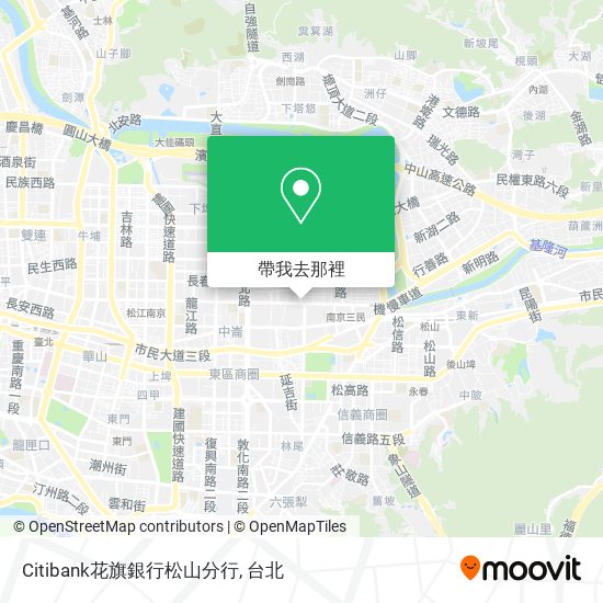 Citibank花旗銀行松山分行地圖