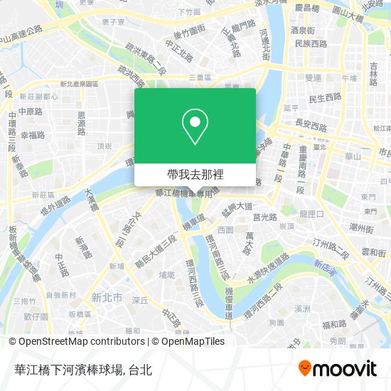 華江橋下河濱棒球場地圖