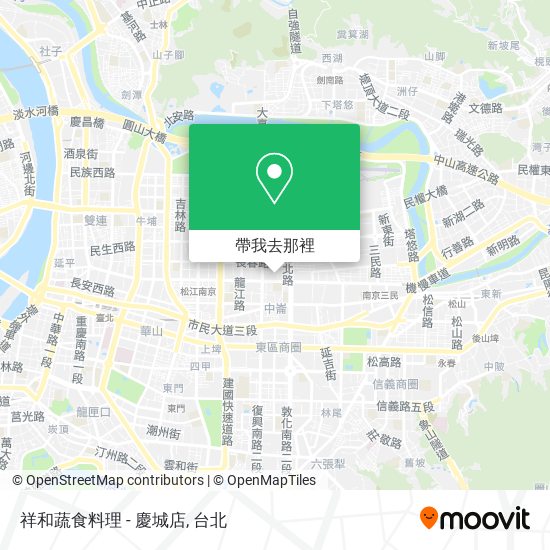 祥和蔬食料理 - 慶城店地圖