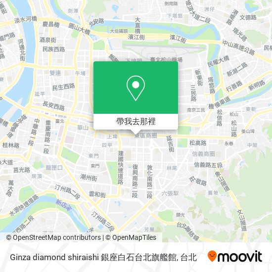 Ginza diamond shiraishi 銀座白石台北旗艦館地圖