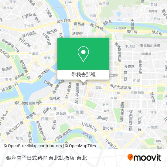 銀座杏子日式豬排 台北凱撒店地圖