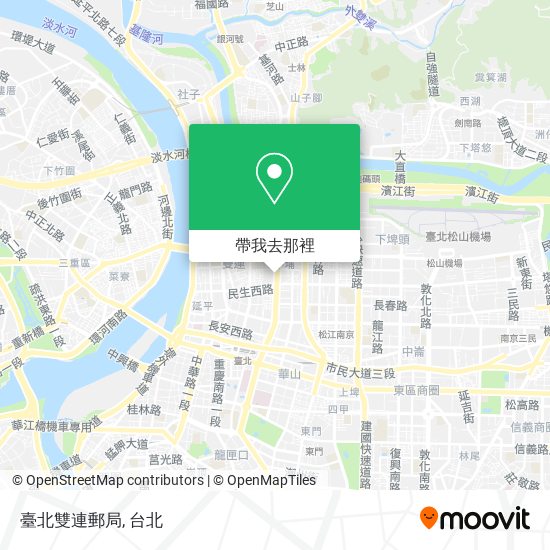 臺北雙連郵局地圖