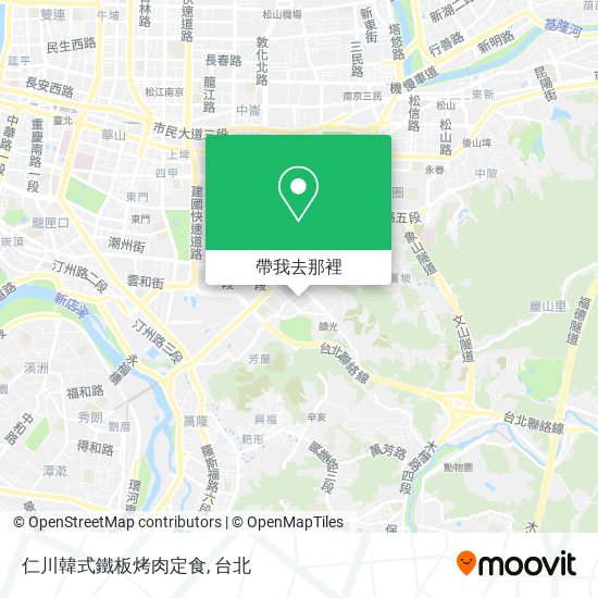 仁川韓式鐵板烤肉定食地圖