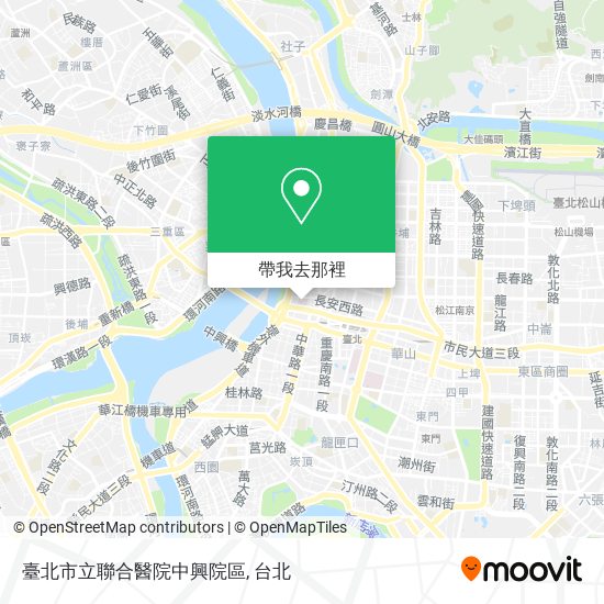 臺北市立聯合醫院中興院區地圖