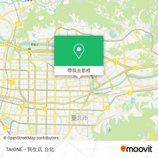 TAIONE－民生店地圖