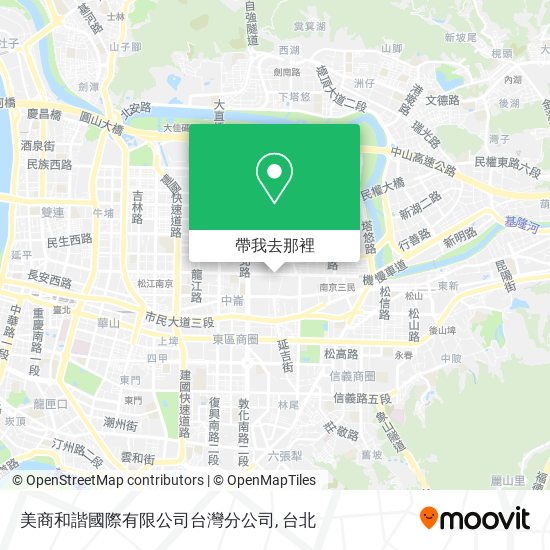 美商和諧國際有限公司台灣分公司地圖