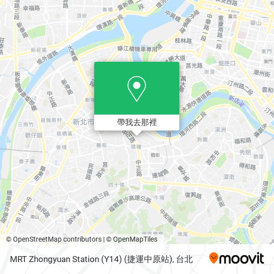MRT Zhongyuan Station (Y14) (捷運中原站)地圖