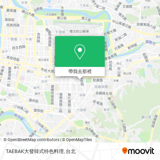 TAEBAK大發韓式特色料理地圖