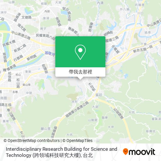 Interdisciplinary Research Building for Science and Technology (跨領域科技研究大樓)地圖