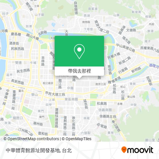 中華體育館原址開發基地地圖