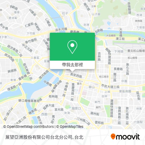 展望亞洲股份有限公司台北分公司地圖