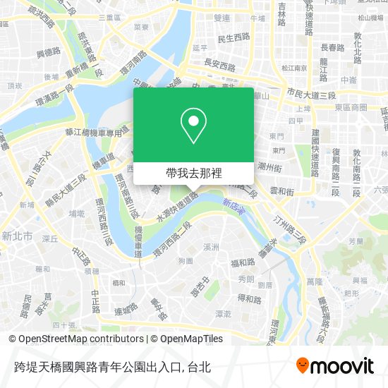 跨堤天橋國興路青年公園出入口地圖