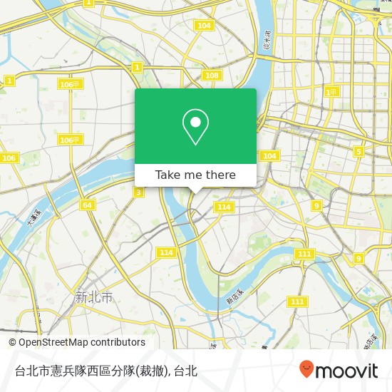 台北市憲兵隊西區分隊(裁撤)地圖