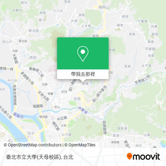 臺北市立大學(天母校區)地圖