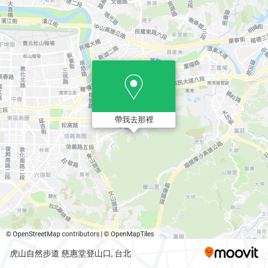 虎山自然步道 慈惠堂登山口地圖