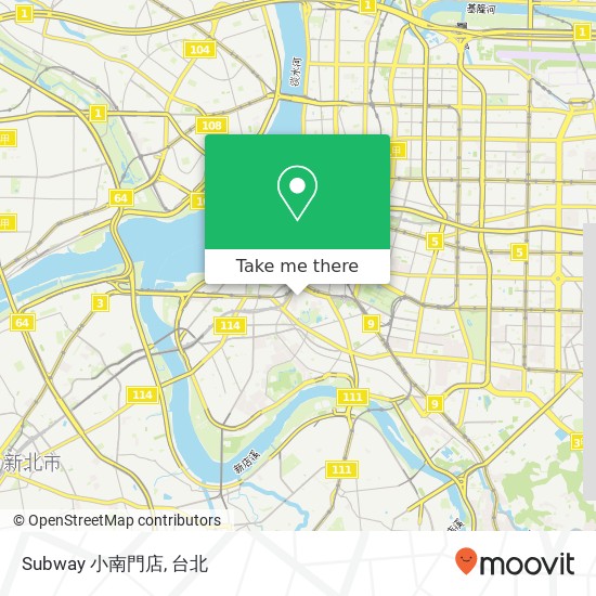 Subway 小南門店地圖