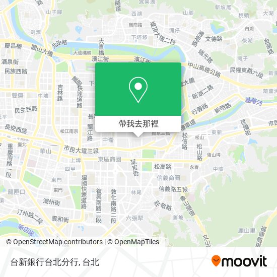 台新銀行台北分行地圖
