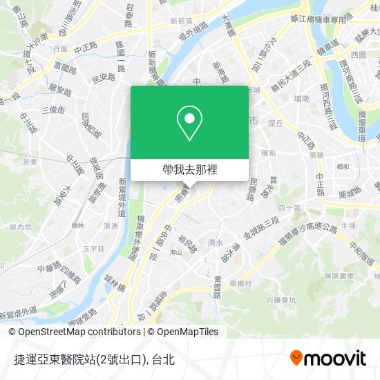 捷運亞東醫院站(2號出口)地圖